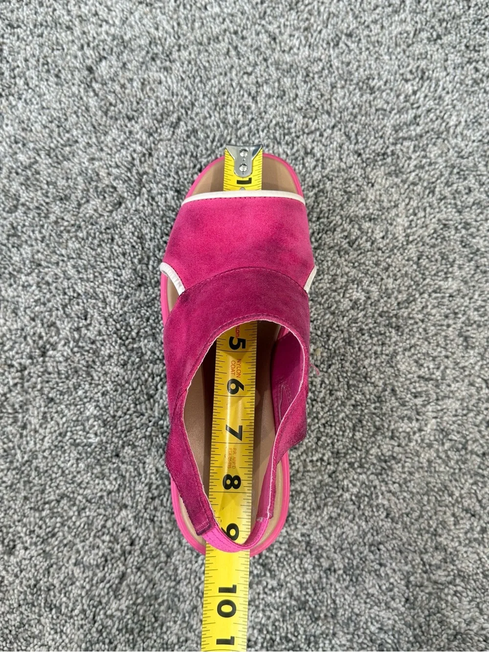Sorel Pink Suede Wedge Platform Slide Sling backs Open Toe Women’s US 6.5 - Picture 10 of 12